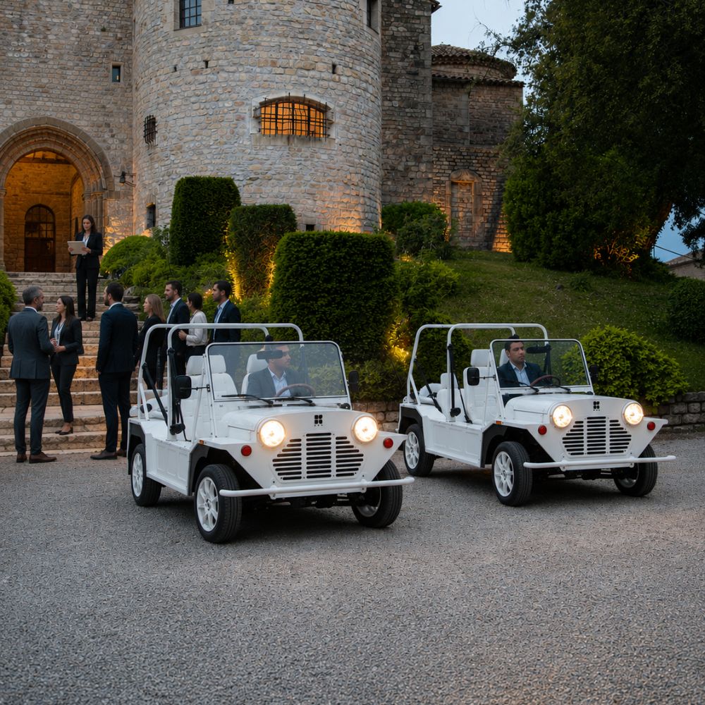 Mini Moke für Firmenevents & Branding an der Côte d'Azur